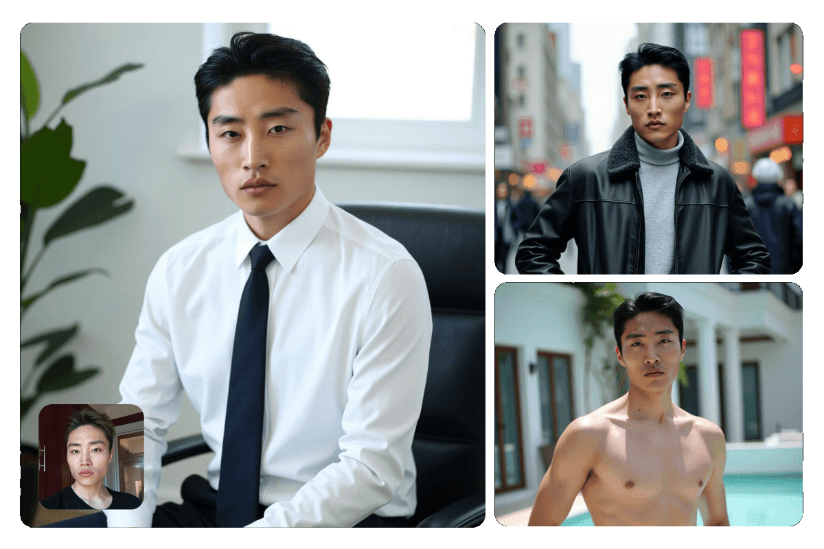 Asian man Before and After